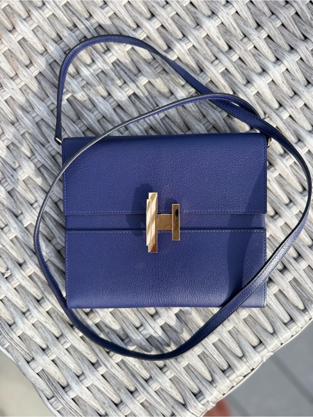 Authentic Hermès 2019 Cinhetic To Go Wallet Crossbody Chèvre Chamkila